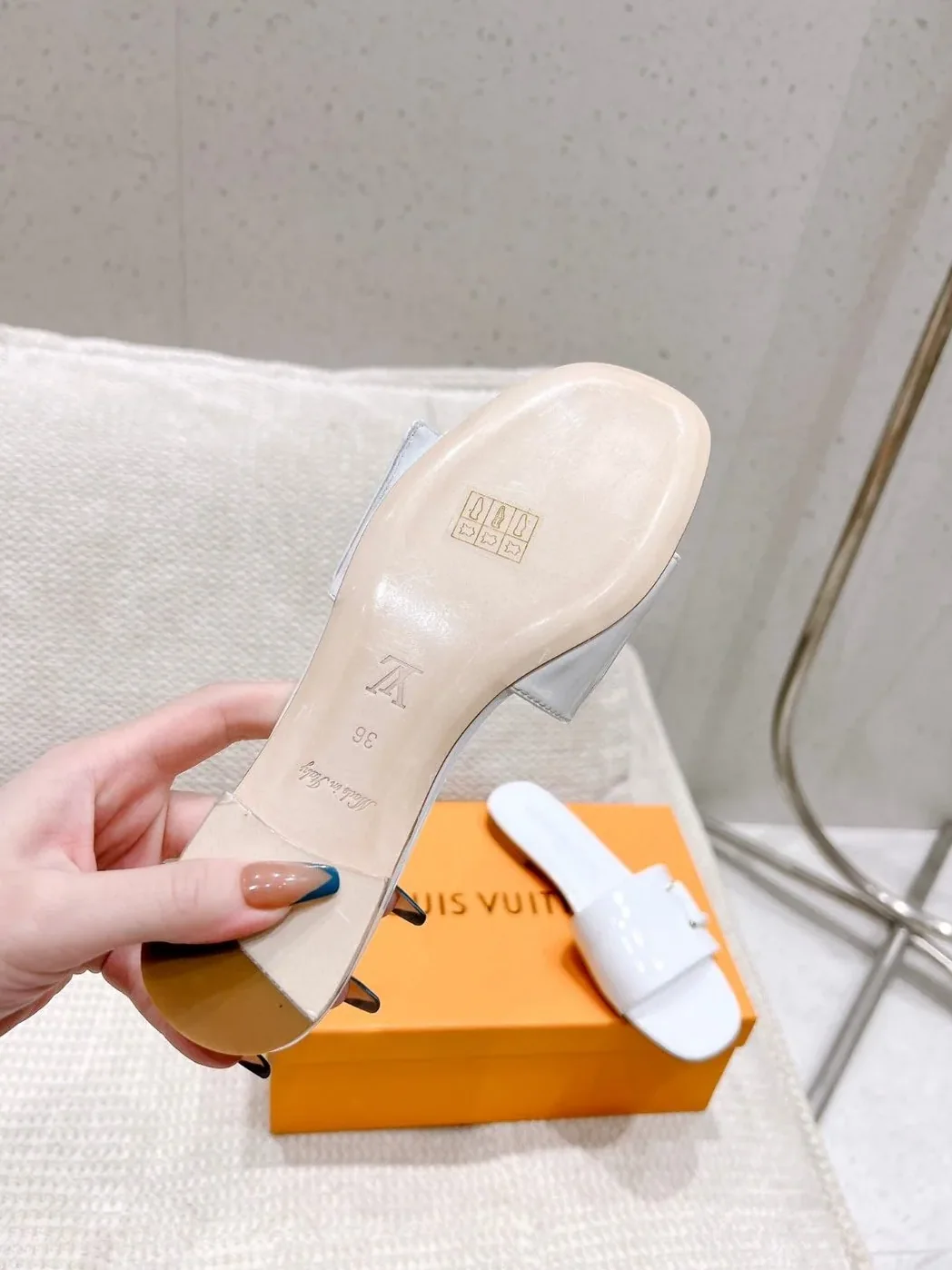 Louis Vuitton Shake Flat Mule White