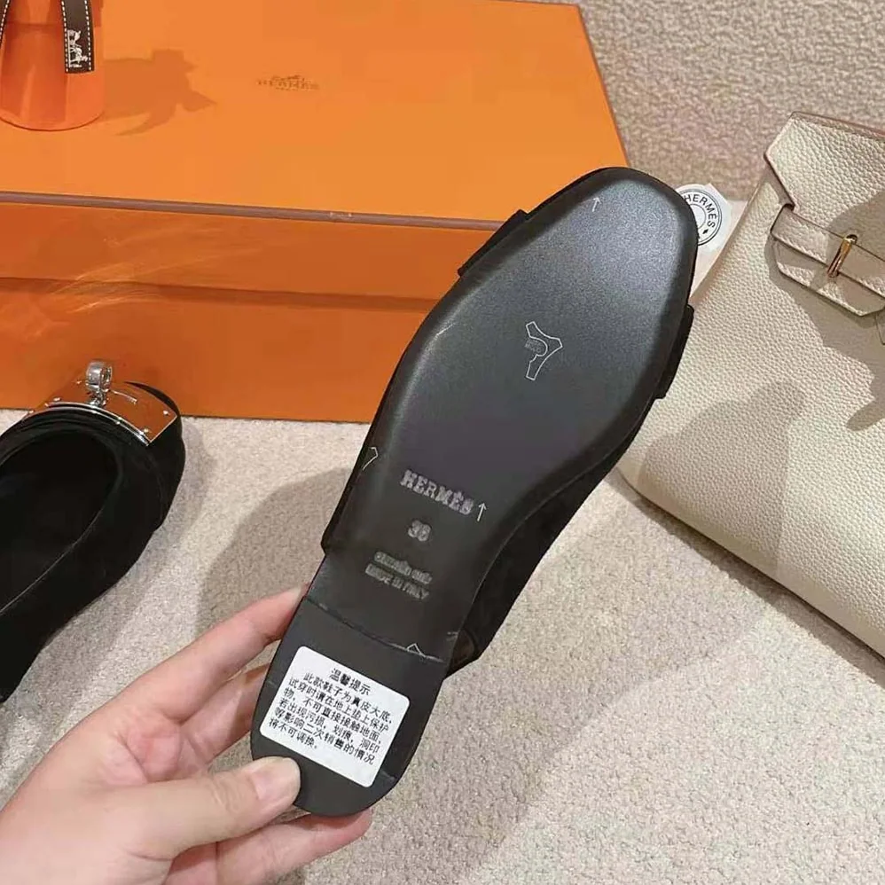 Hermes Innocente Slingback in Goatskin-Black H241157Z for Women Hermes Innocente Slingback in Goatskin-Black H241157Z for Women
