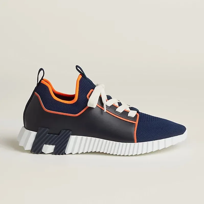 Hermes Depart Slip-On Sneakers Navy Blue/ Noir