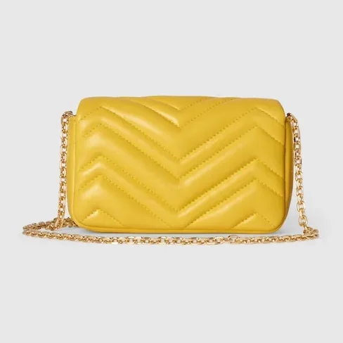 Gucci Marmont Mini Shoulder Bag in Yellow Gold Hardware Gucci Marmont Mini Shoulder Bag in Yellow Gold Hardware
