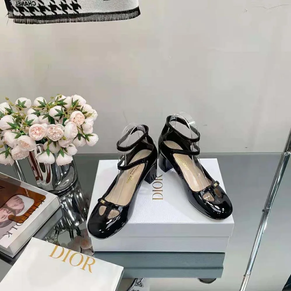 Dior Aime Dior Ballerina Pump Black Patent Calfskin for Women