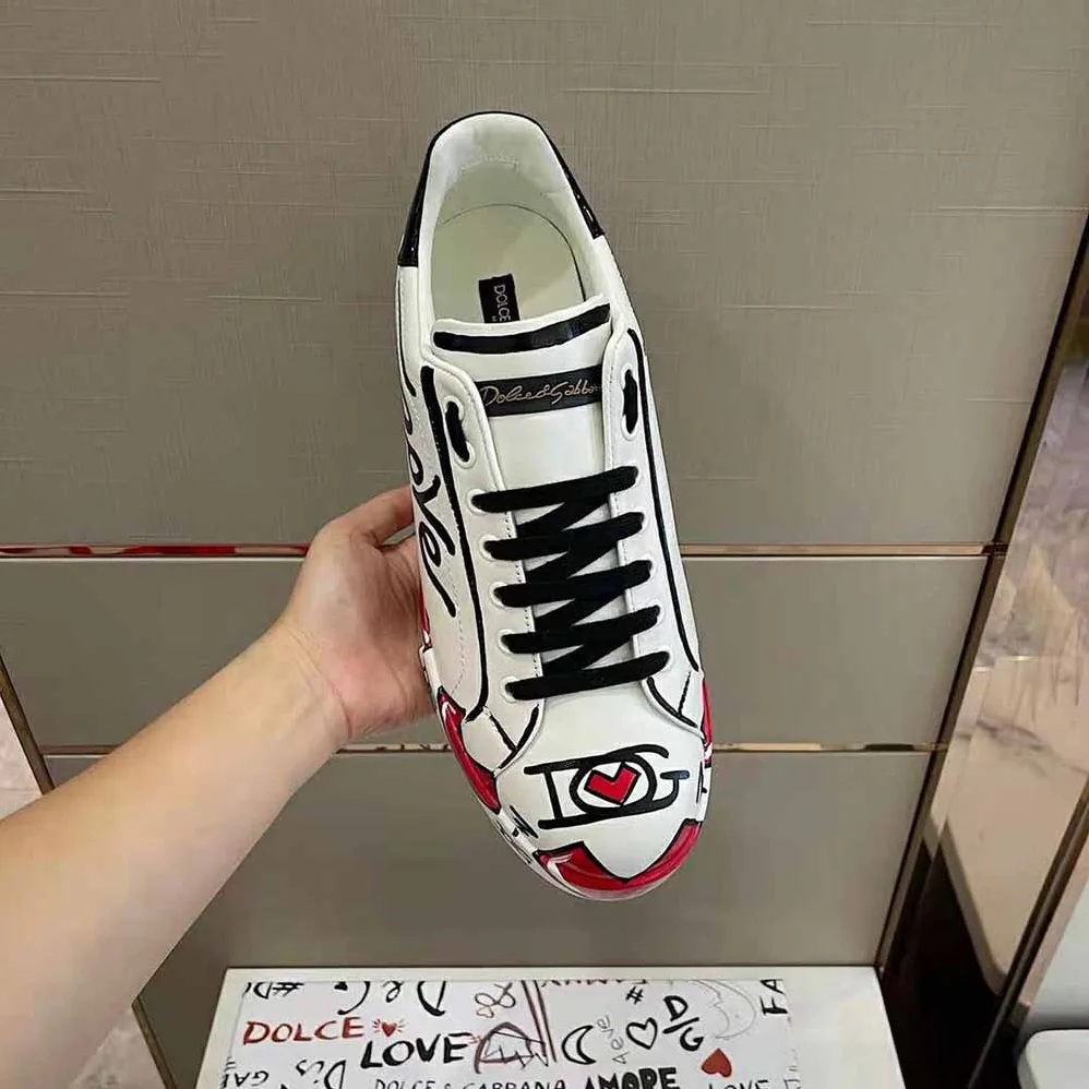 Dolce Gabbana D&G Limited Edition Portofino Sneakers for Unisex in Red Dolce Gabbana D&G Limited Edition Portofino Sneakers for Unisex in Red
