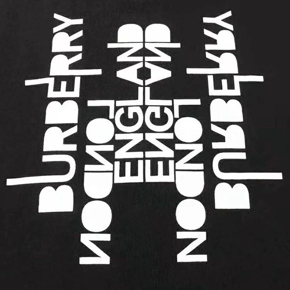 Burberry Logo Print Cotton Oversized T-shirt for Men in Black