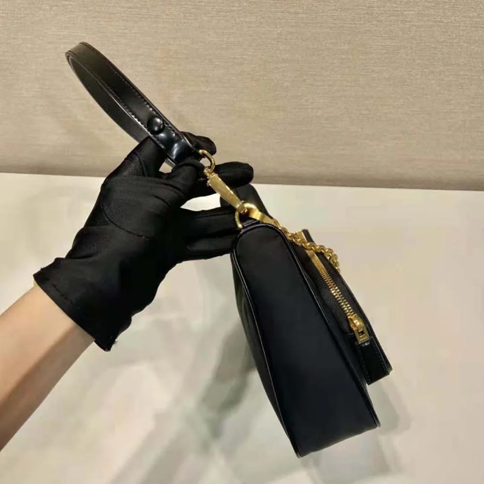 Prada Re-Nylon and Brushed Leather Mini-bag for Women in Black
