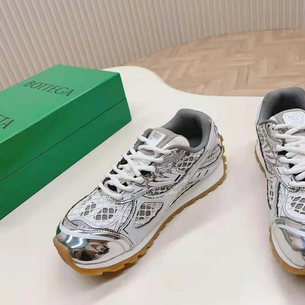 Bottega Veneta Technical Fabric Lace-up Orbit Sneaker for Unisex in White Bottega Veneta Technical Fabric Lace-up Orbit Sneaker for Unisex in White
