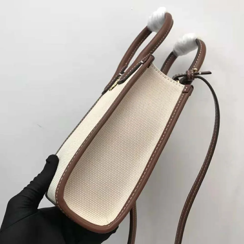 Burberry Micro Monogram Motif Canvas and Leather Tote for Women