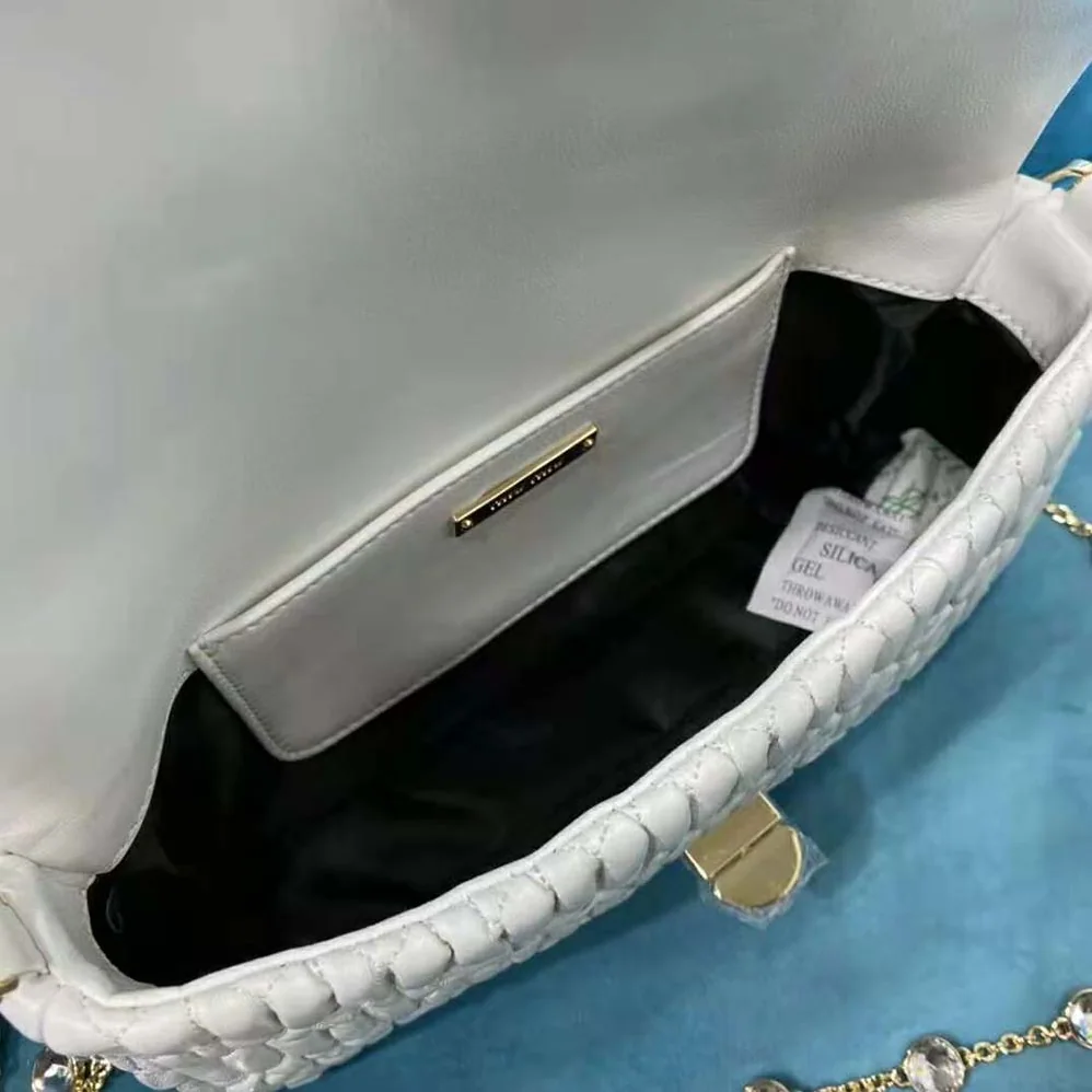 Miu Miu Crystal Cloqué Nappa Leather Bag for Women