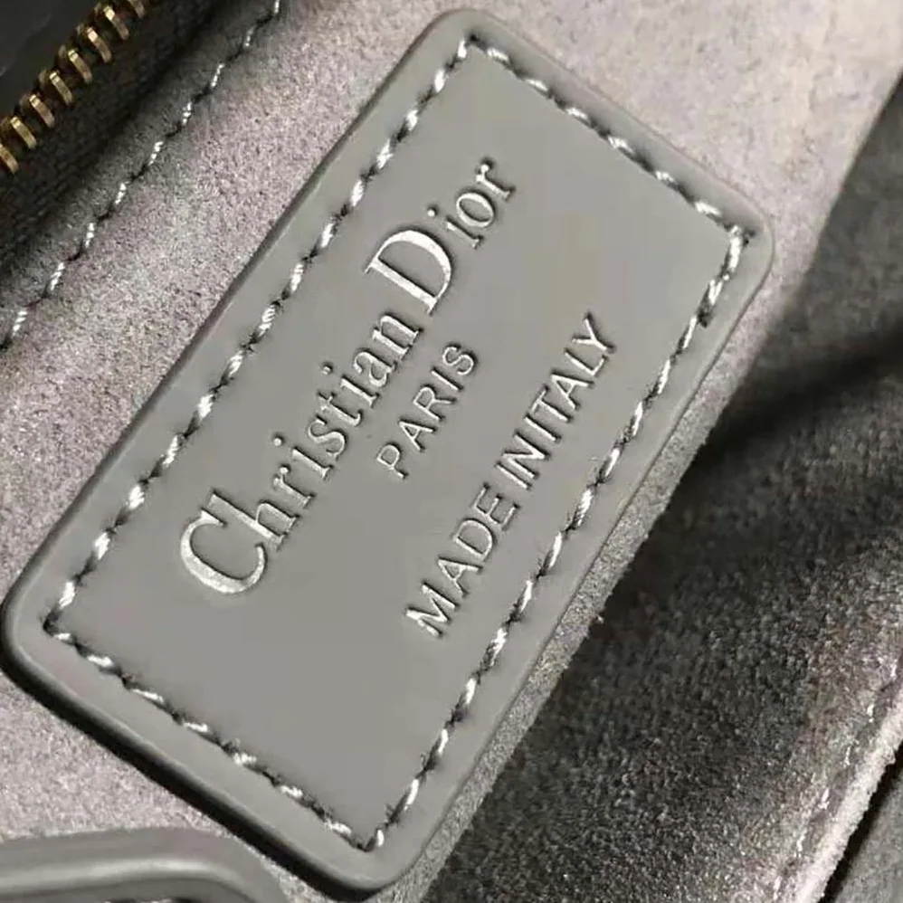Dior Lady Dior my Abcdior Bag Gray Ultramatte Cannage Calfskin for Women