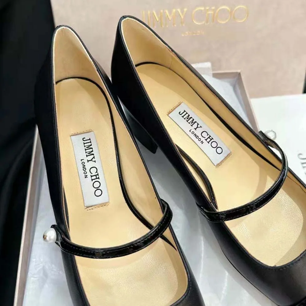 Jimmy Choo Elisa 45 Black Nappa and Patent Leather Pumps for Women Jimmy Choo Elisa 45 Black Nappa and Patent Leather Pumps for Women