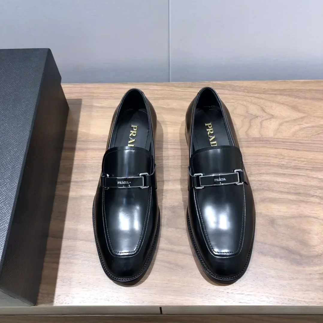 Prada Brushed Loafers Black in PRD Prada Brushed Loafers Black in PRD