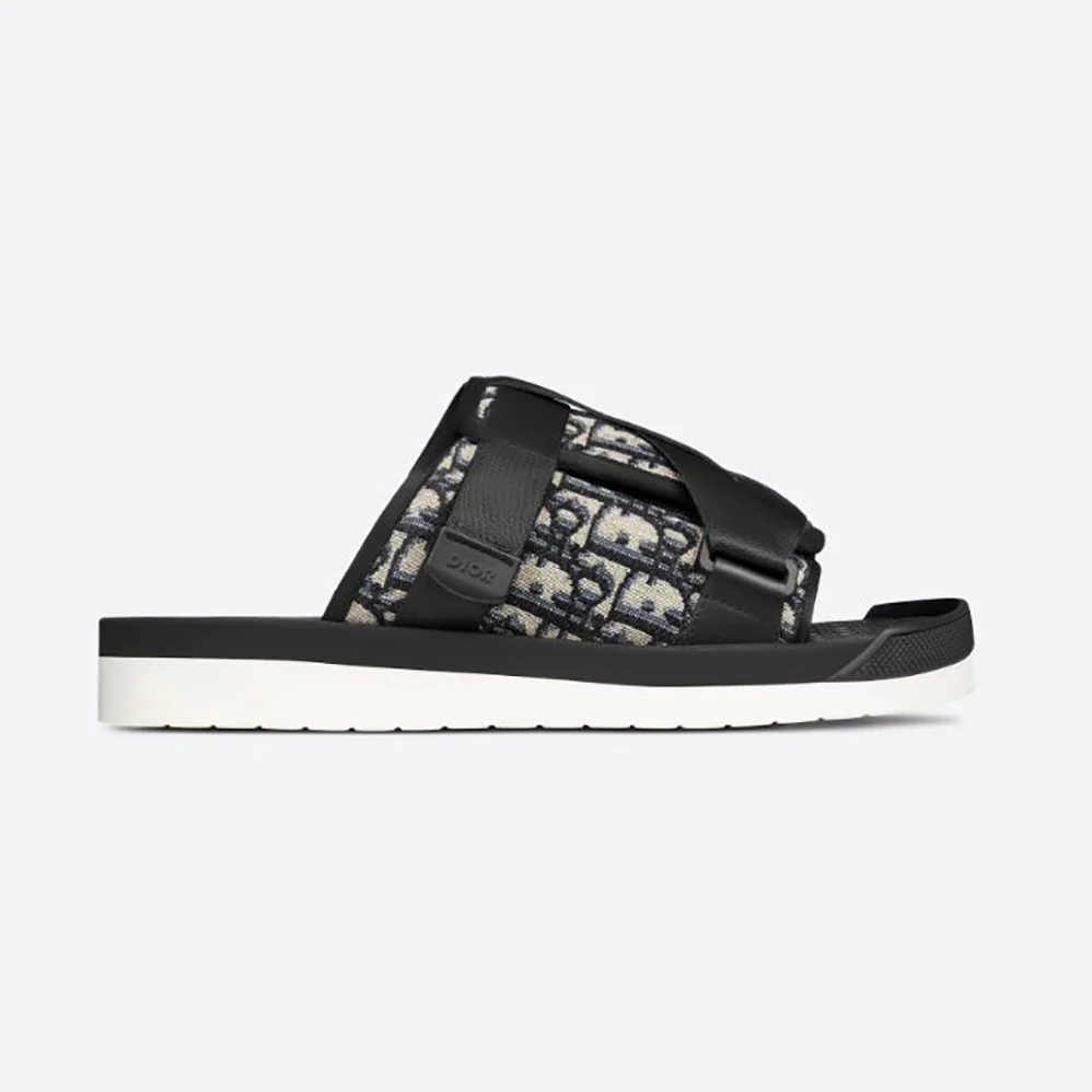 Dior Alpha Sandal Beige and Black Dior Oblique Jacquard for Men