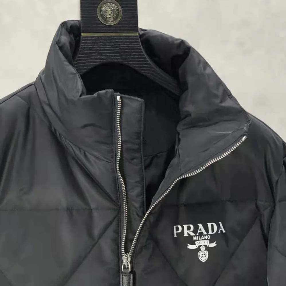 Prada Re-Nylon Down Jacket for Women in Black Prada Re-Nylon Down Jacket for Women in Black