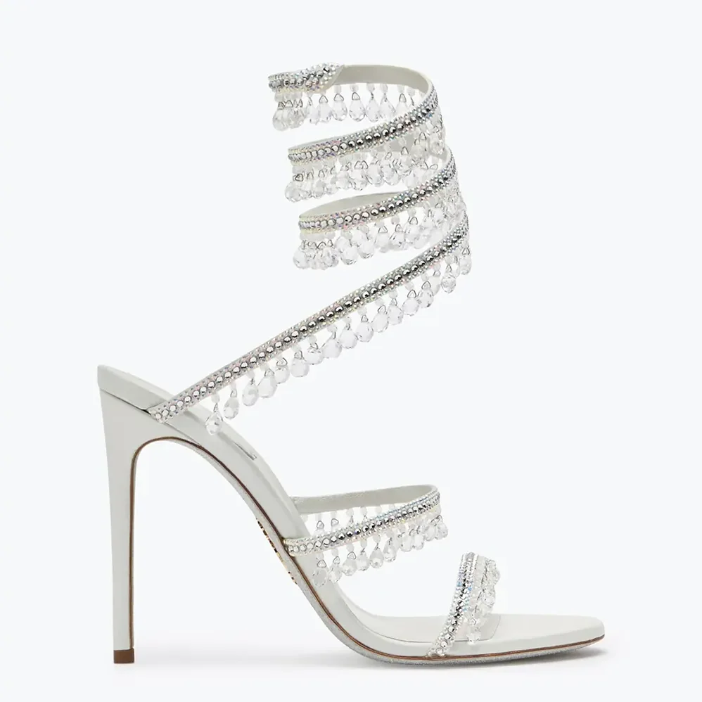Rene Caovilla Chandelier Ivory Sandal 105 for Women