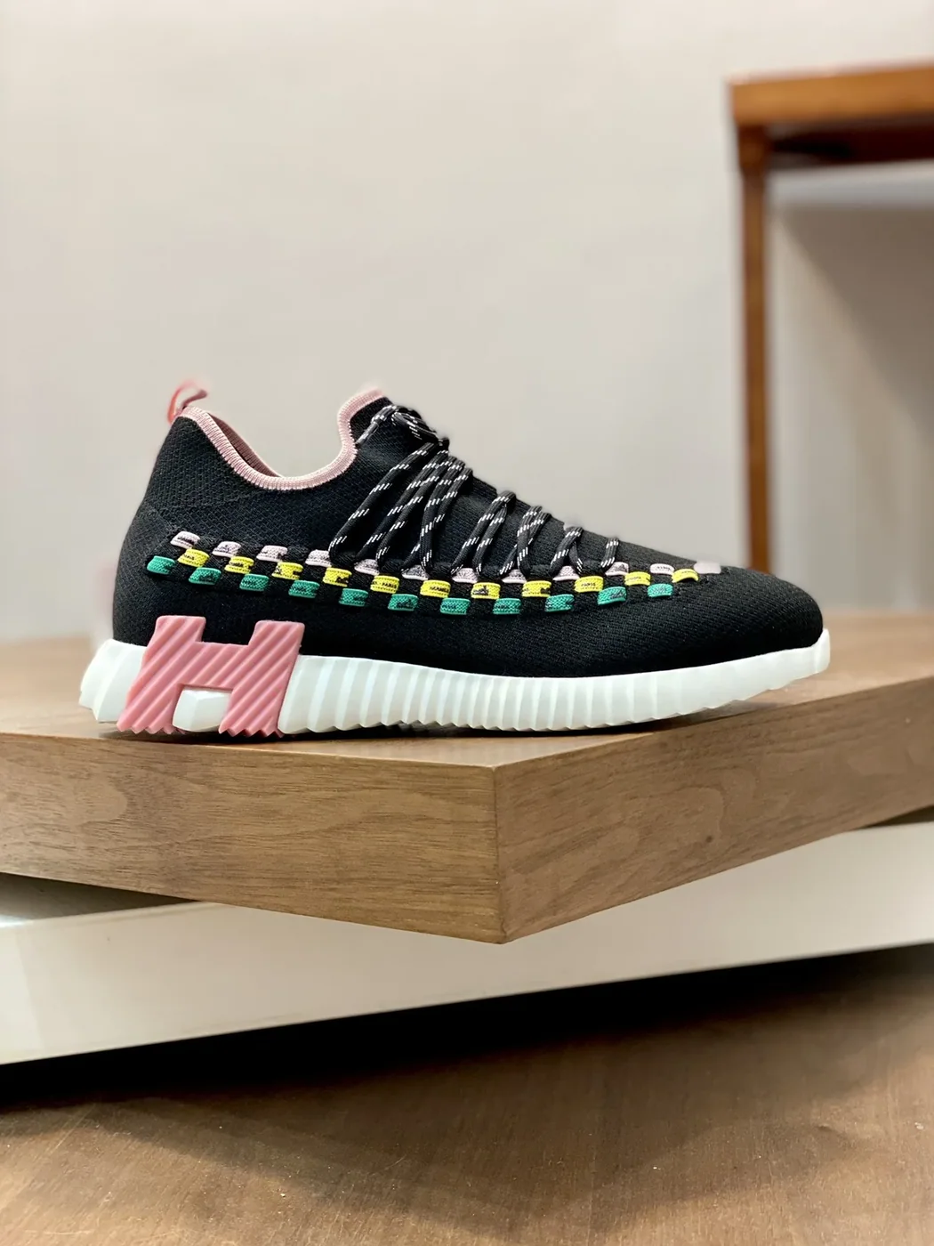 Hermes Sneakers Flex Black And Pink Hermes Sneakers Flex Black And Pink