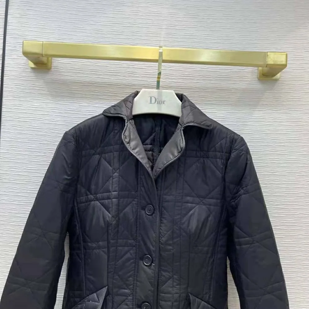Dior Macrocannage Bar Jacket Black Quilted Technical Taffeta for Women Dior Macrocannage Bar Jacket Black Quilted Technical Taffeta for Women
