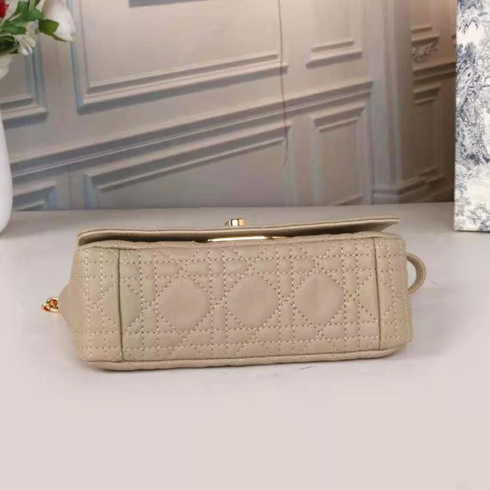 Dior Small Dior Caro Bag Beige Supple Cannage Calfskin for Women Dior Small Dior Caro Bag Beige Supple Cannage Calfskin for Women