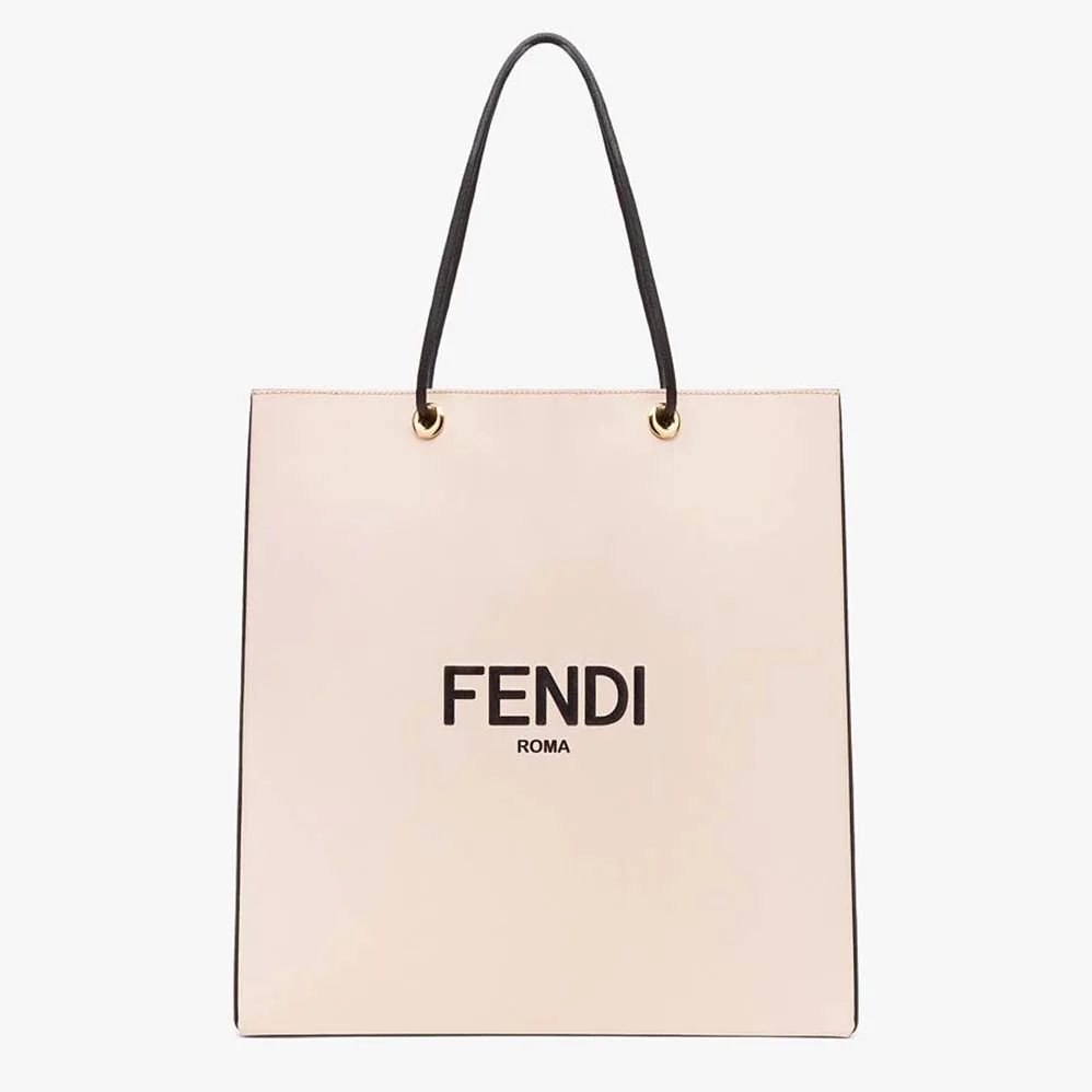 Fendi Fendi Pack Medium Shopping Bag Pink Leather Bag for Women