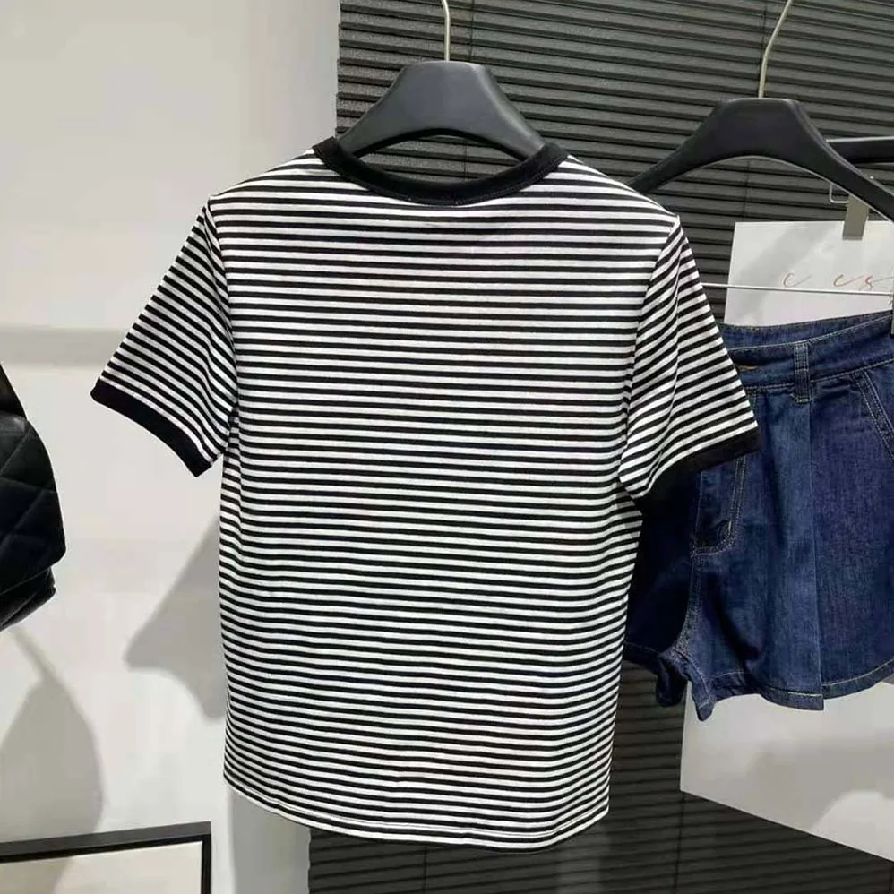 Celine 70's Anchor T for Women in shirt in Striped Jersey Celine 70's Anchor T for Women in shirt in Striped Jersey