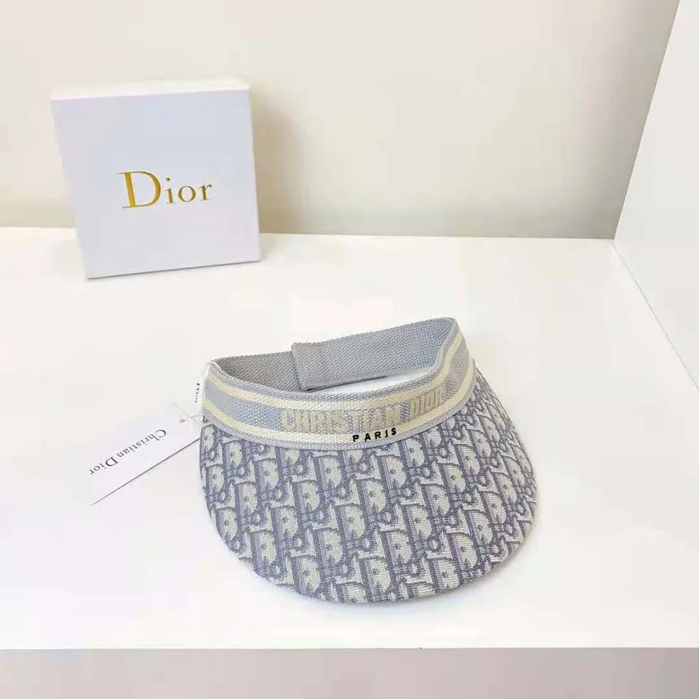 Dior D for Women in Oblique Visor Gray Cotton Dior D for Women in Oblique Visor Gray Cotton
