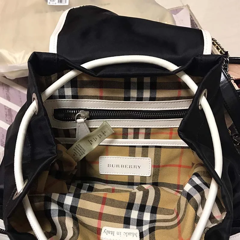 Burberry The Medium Rucksack in Technical Nylon and Leather for Unisex Burberry The Medium Rucksack in Technical Nylon and Leather for Unisex