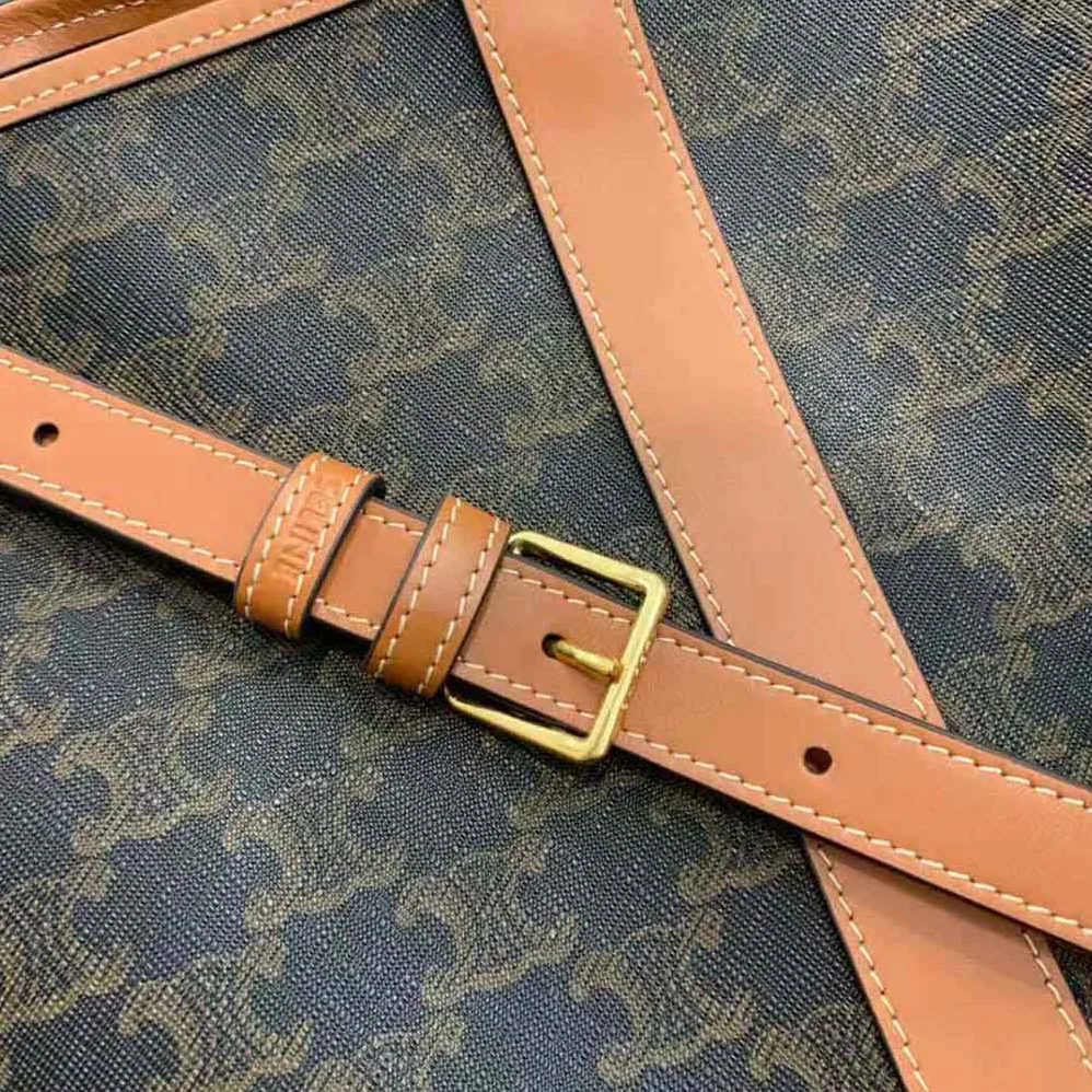 Celine Medium Bucket in Triomphe Canvas for Women in Brown Celine Medium Bucket in Triomphe Canvas for Women in Brown