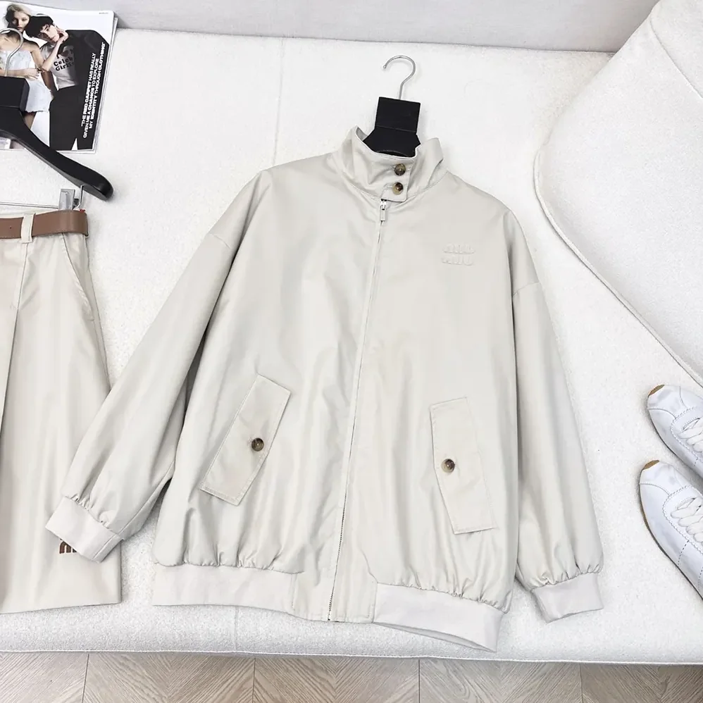 Miu Miu Panama Cotton Blouson Jacket for Women Miu Miu Panama Cotton Blouson Jacket for Women