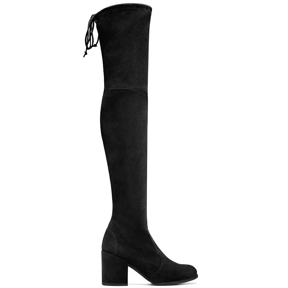 Stuart Weitzman Shoes The Tieland Boot 70mm Heel for Women in Black Stuart Weitzman Shoes The Tieland Boot 70mm Heel for Women in Black