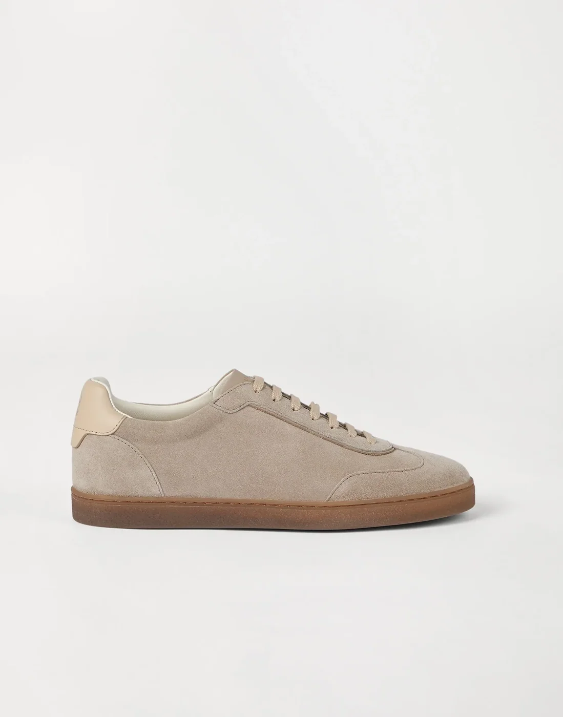 Brunello Cucinelli Washed Suede Sand Sneakers - 252MZUSGGJ336