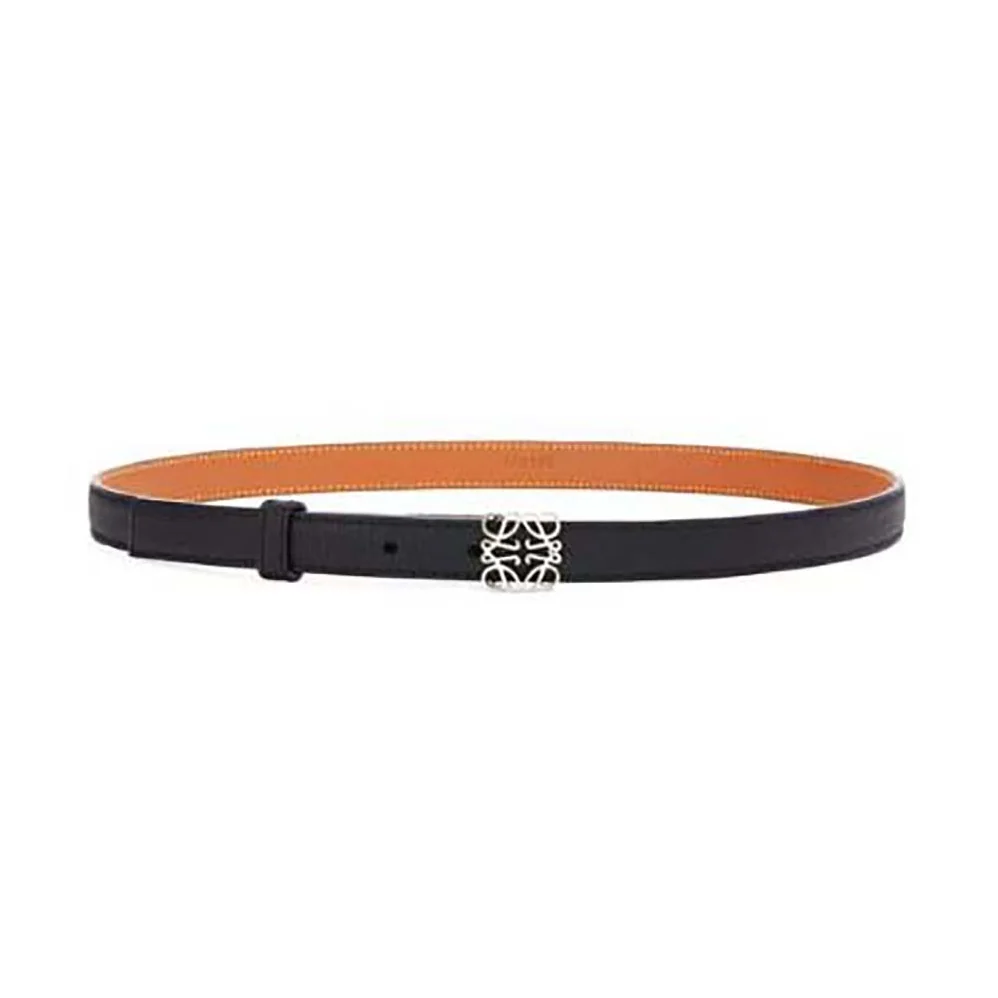 Loewe Anagram Belt in Pebble Grain Calfskin for Women in Black Loewe Anagram Belt in Pebble Grain Calfskin for Women in Black