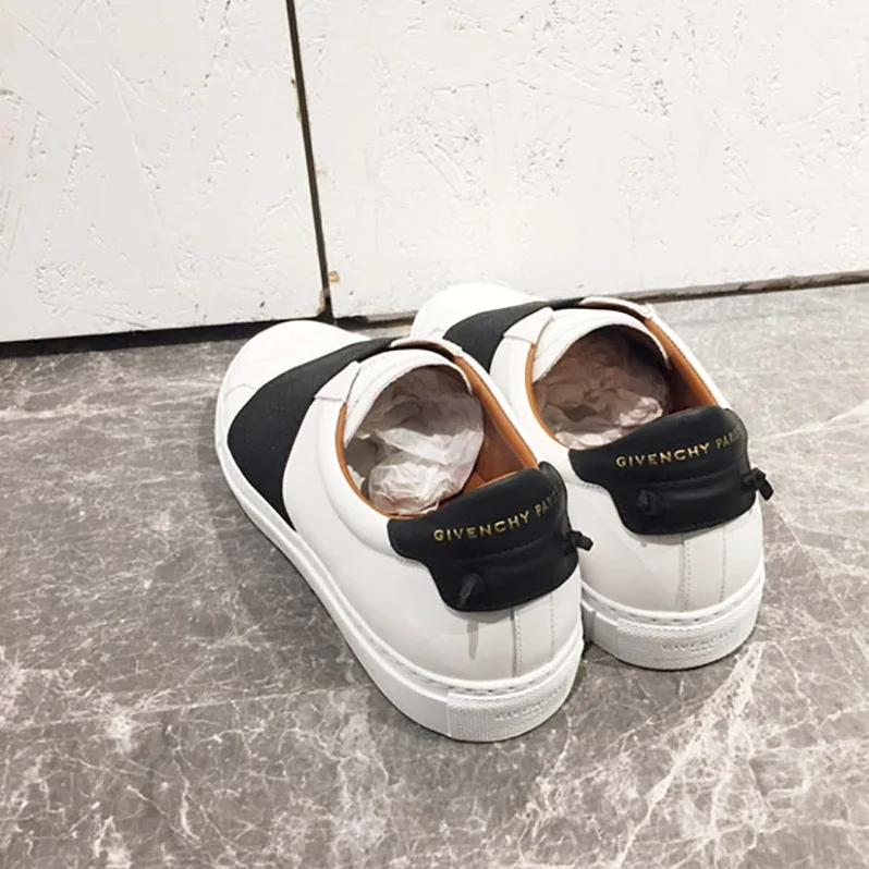 Givenchy Elastic Strap Sneakers in Leather Shoes White for Unisex Givenchy Elastic Strap Sneakers in Leather Shoes White for Unisex
