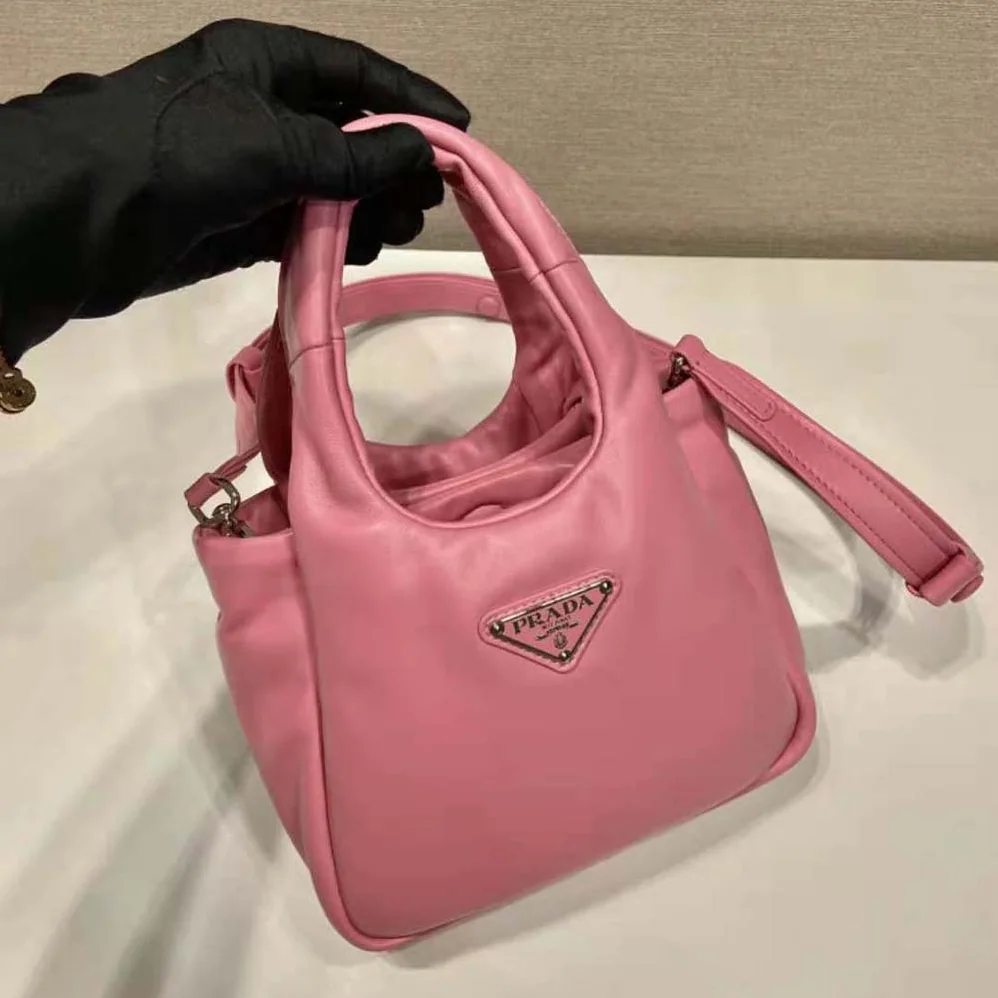 Prada Small Padded Prada Soft Nappa-Leather Bag for Women in Pink
