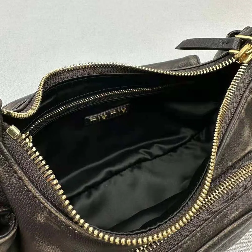Miu Miu Nappa Leather Pocket Bag for Women in Black