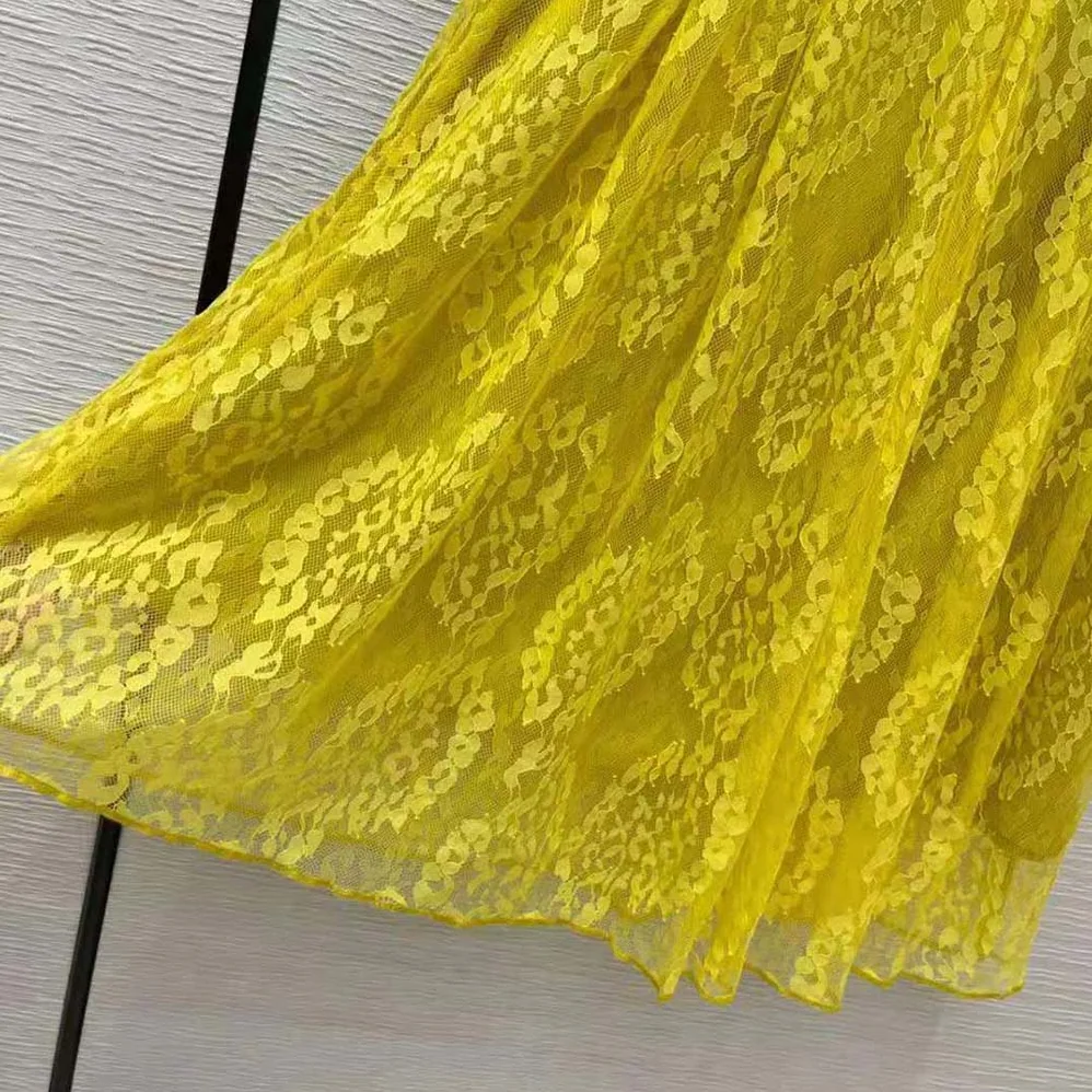 Fendi Yellow Lace Skirt with The ABC of Femininity for Women