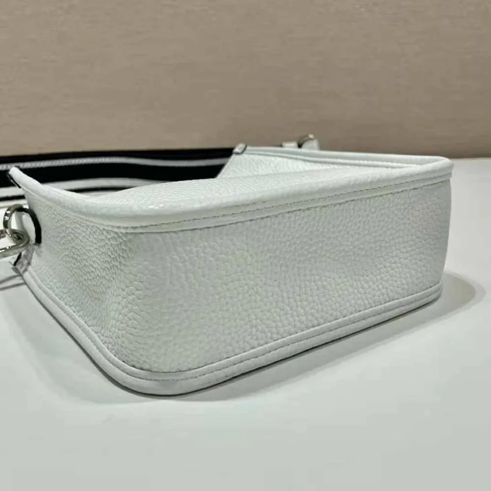 Prada Leather Mini Shoulder Bag for Unisex in White Prada Leather Mini Shoulder Bag for Unisex in White