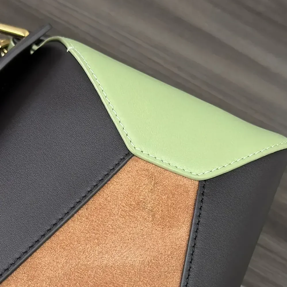 Loewe Small Puzzle Bag in Classic Calfskin and Suede for Unisex