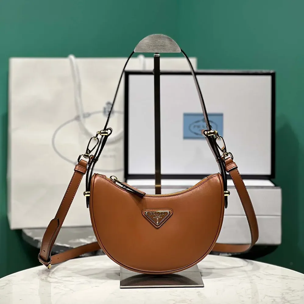 Prada Arqué Mini Leather Shoulder Bag for Women Prada Arqué Mini Leather Shoulder Bag for Women