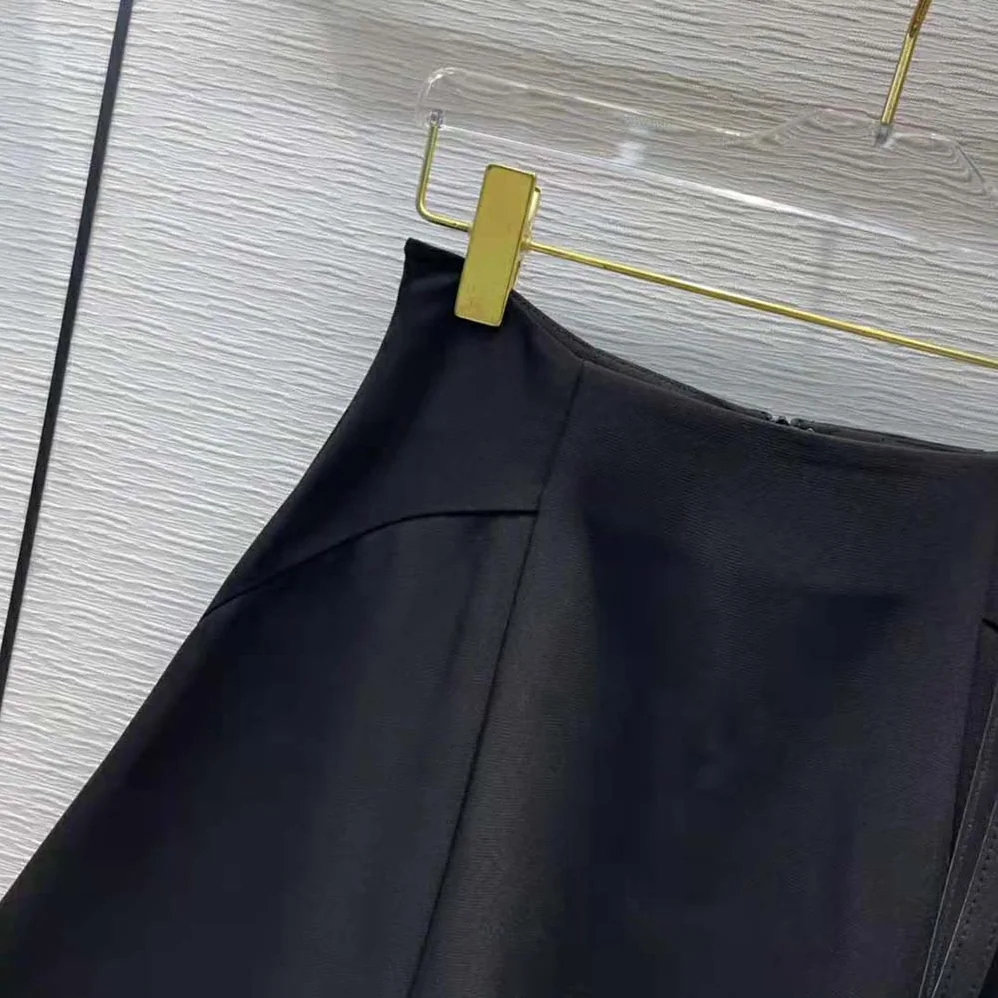 Dior Mid-Length Skirt Black Wool and Silk for Women
