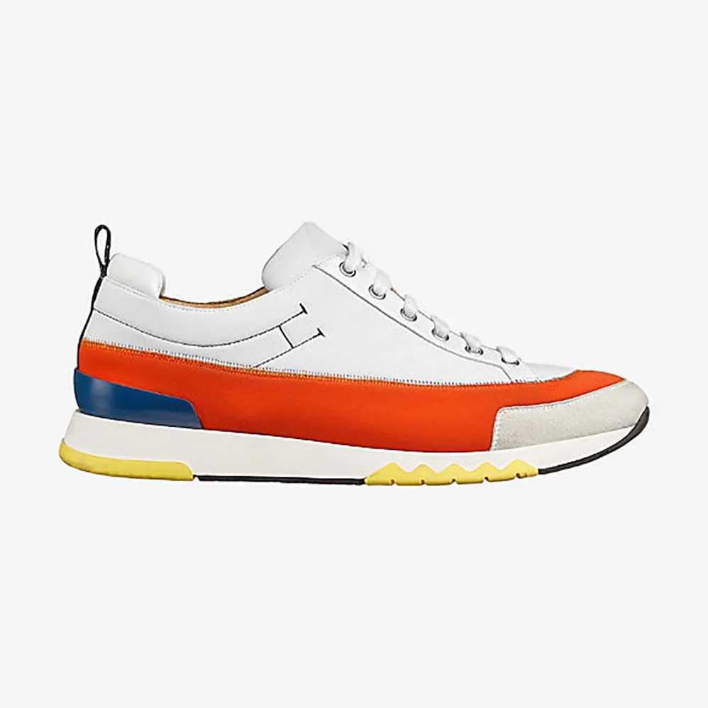 Hermes Rapid sneaker Shoes White Sole for Men in Orange