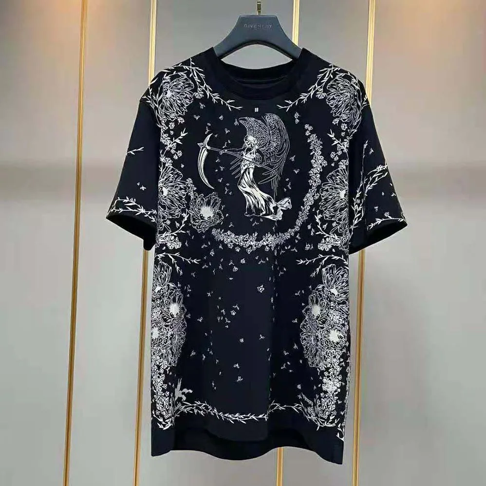 Givenchy Gothic Printed T-Shirt for Men in Black Givenchy Gothic Printed T-Shirt for Men in Black