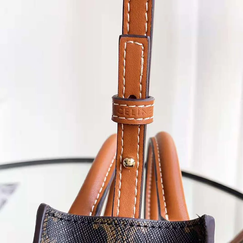 Celine Mini Vertical Cabas in Triomphe Canvas for Women