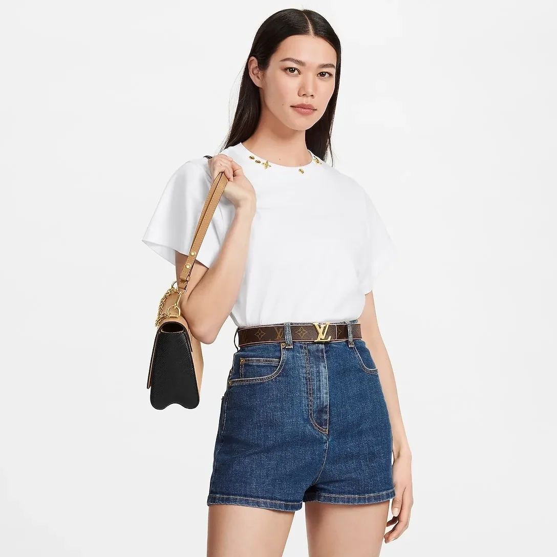 Louis Vuitton LV Initiales Reversible Belt Rose Poudre