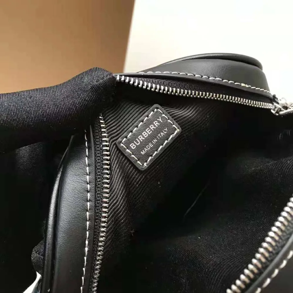 Burberry Logo Graphic Denim and Leather Louise Bag for Women Burberry Logo Graphic Denim and Leather Louise Bag for Women