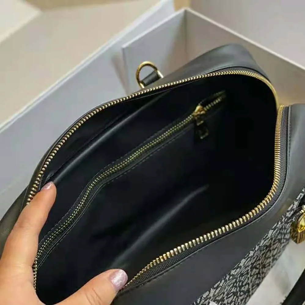 Loewe Amazona 23 in Anagram Jacquard and Calfskin for Women in Black Loewe Amazona 23 in Anagram Jacquard and Calfskin for Women in Black
