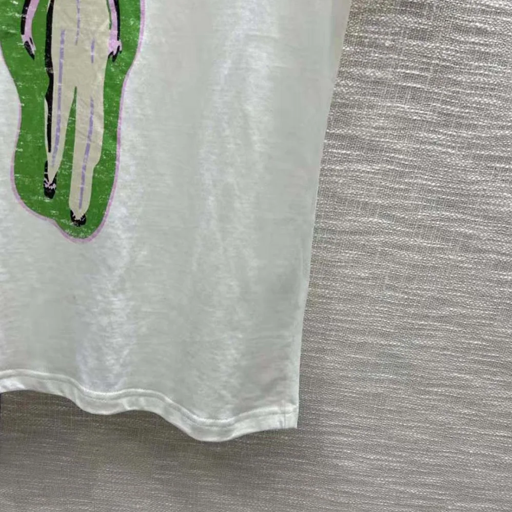 Dior ‘I Say I' T-shirt Ecru Cotton Jersey and Linen for Women
