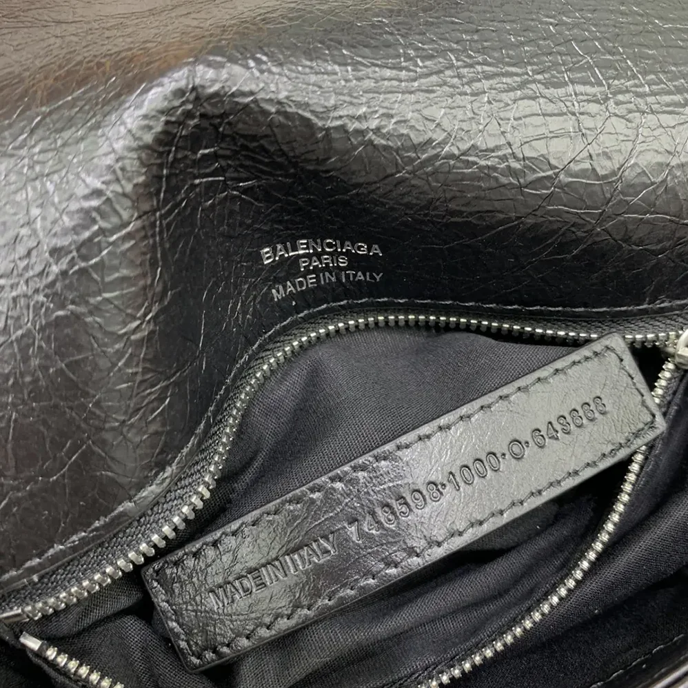 Balenciaga BB Soft Small Flap Bag in Black Peach Calfskin for Women
