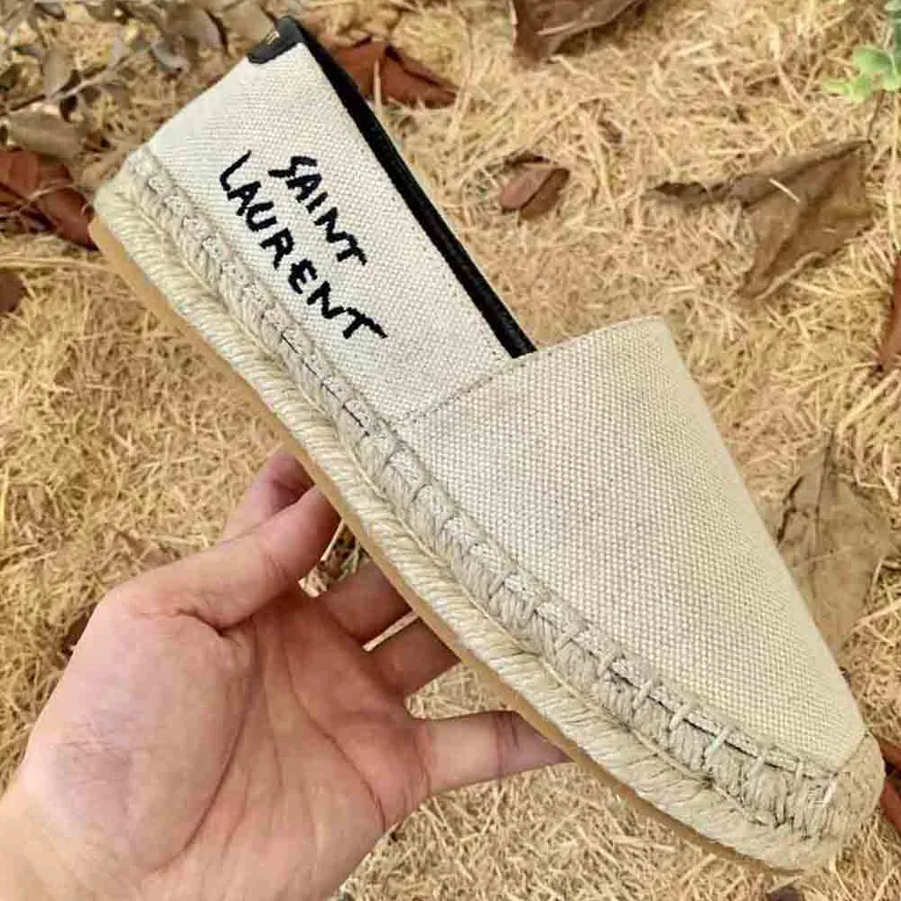 Saint Laurent YSL Saint Laurent Embroidered Espadrilles in Canvas for Women Saint Laurent YSL Saint Laurent Embroidered Espadrilles in Canvas for Women