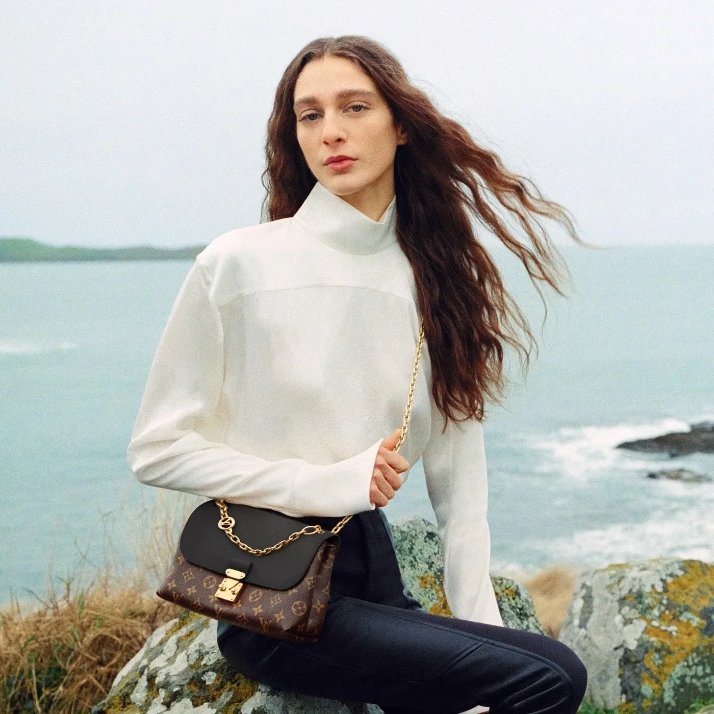 Louis Vuitton Madeleine BB Crossbody Bag in Black Monogram Gold Hardware