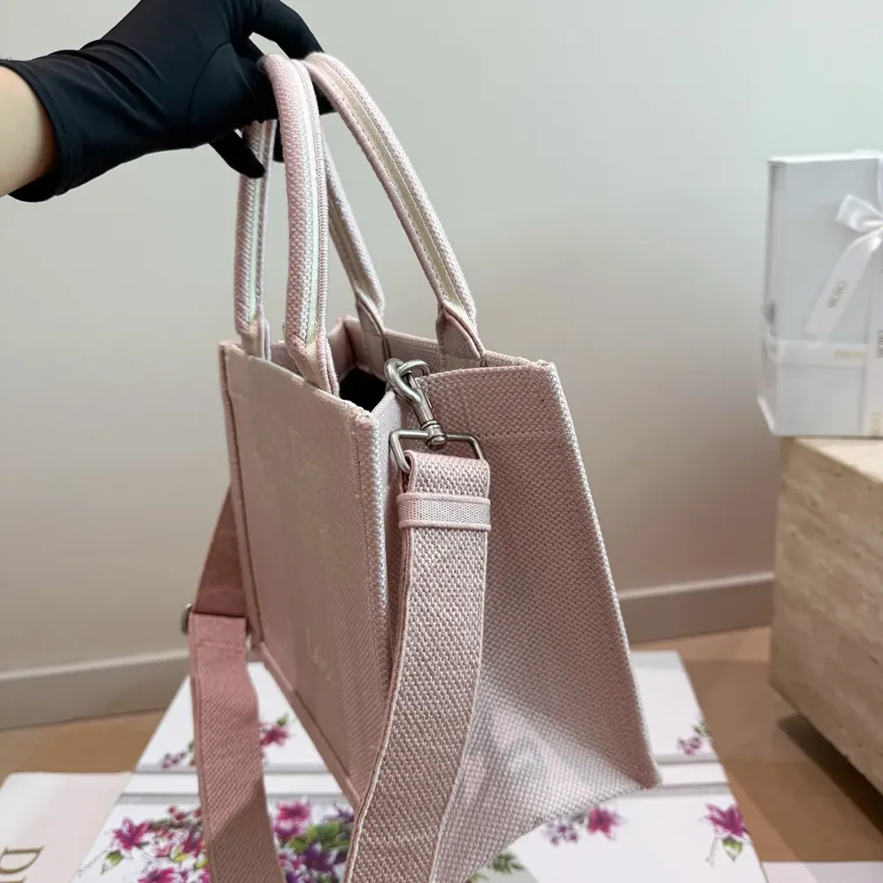 Dior Medium Dior Book Tote with Strap Rose Tendre No Dior No Dietrich Embroidery for Women Dior Medium Dior Book Tote with Strap Rose Tendre No Dior No Dietrich Embroidery for Women