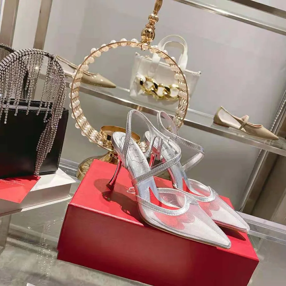 Roger Vivier I Love Vivier Slingback Pumps in PVC for Women in Silver Roger Vivier I Love Vivier Slingback Pumps in PVC for Women in Silver