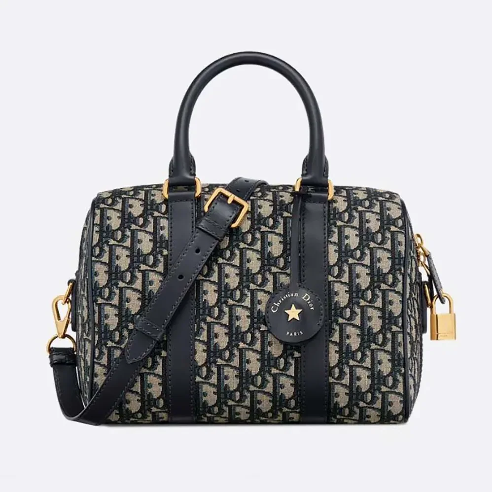 Dior Dior Groove 25 Bag Blue Dior Oblique Jacquard for Unisex
